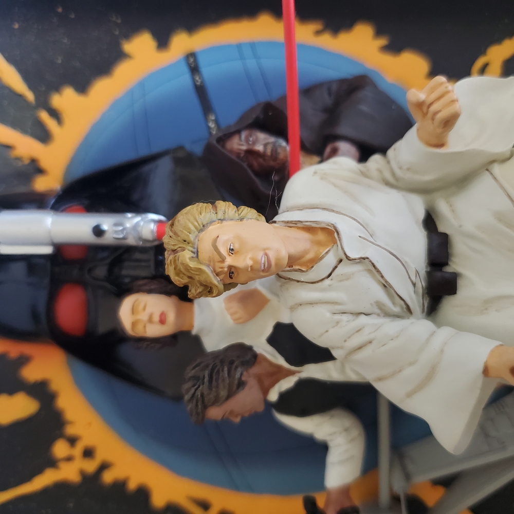 Action Figure Set with Lightsaber - White and Black